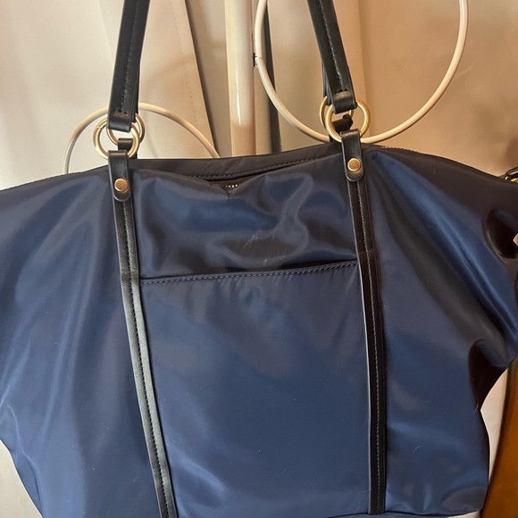 RADLEY LONDON Blue and Black Tote Bag with Leather-Look Straps - Picture 3 of 5